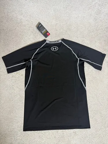 View 2 of Black Short Sleeve Compression Shirt · Style 202