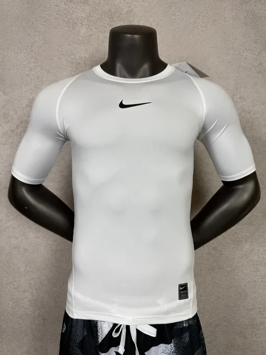 White Short Sleeve Compression Shirt · Style 003