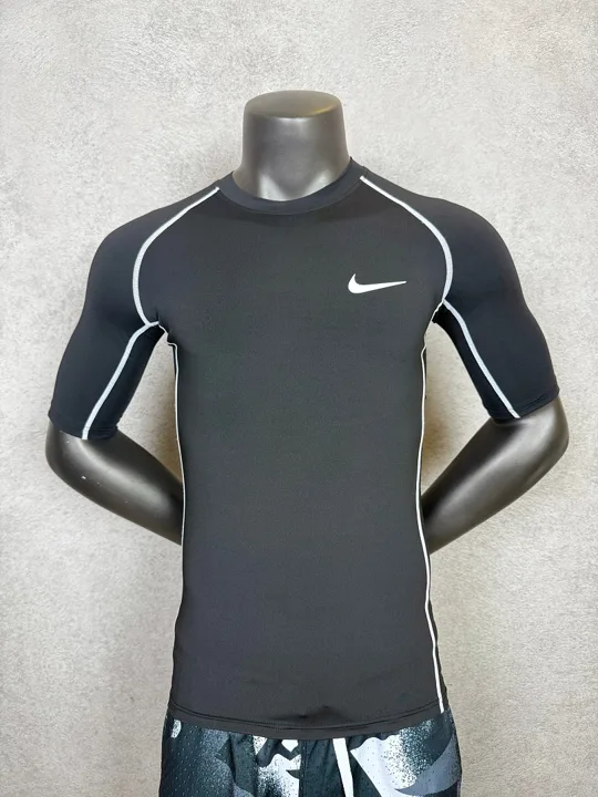 Black Short Sleeve Compression Shirt · Style 007
