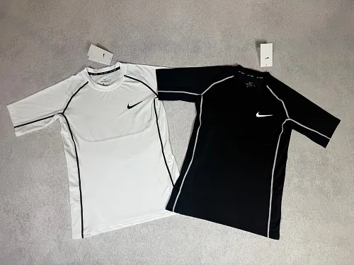 View 4 of White Short Sleeve Compression Shirt · Style 007