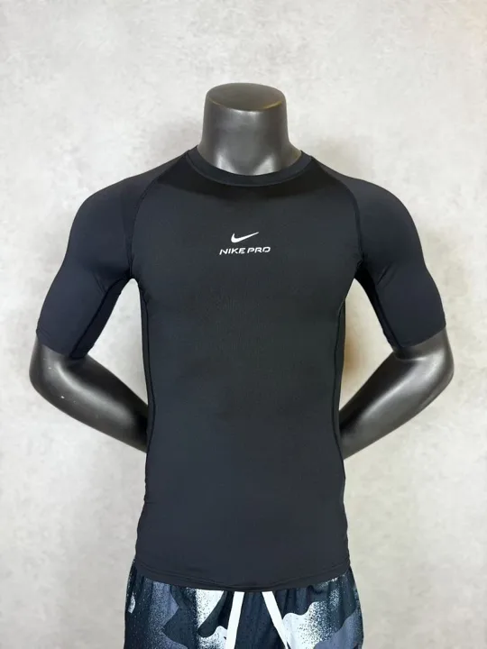 Black Short Sleeve Compression Shirt · Style 005