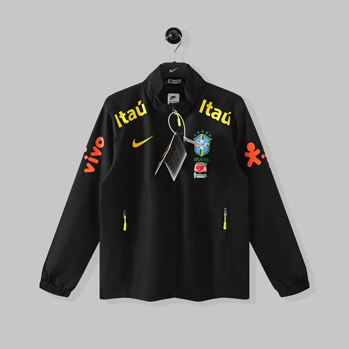 Nike Brazil Black Stand Collar Windbreaker Jacket