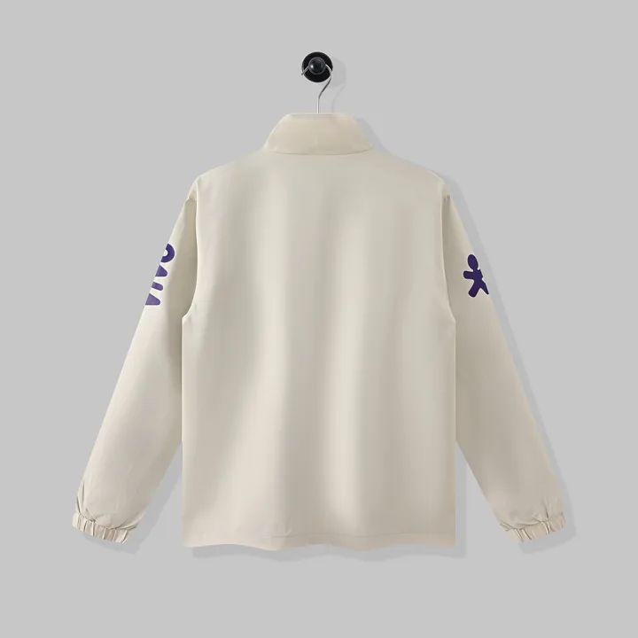 View 2 of Jordan Brazil White Stand Collar Windbreaker Jacket