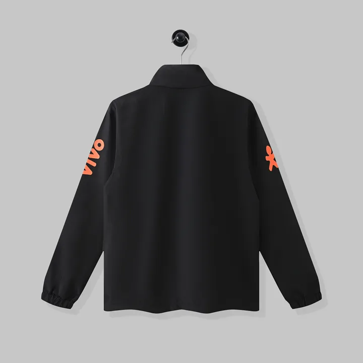View 2 of Jordan Brazil Black Stand Collar Windbreaker Jacket
