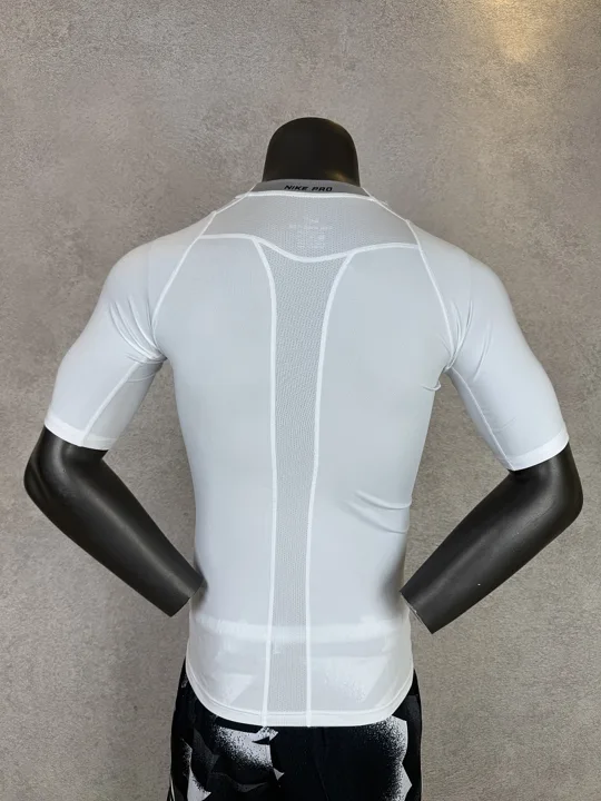View 4 of White Short Sleeve Compression Shirt · Style 008