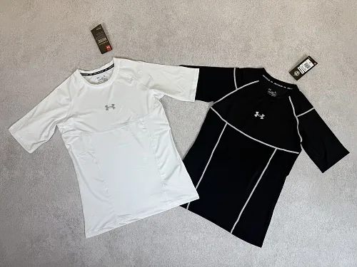 View 3 of White Short Sleeve Compression Shirt · Style 204