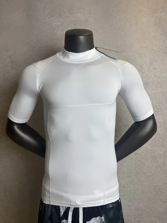 White Short Sleeve Compression Shirt · Style 207
