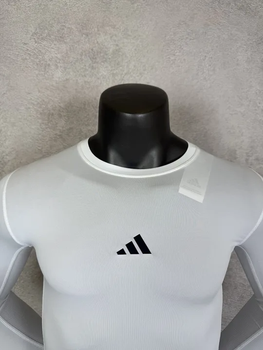 View 3 of White Long Sleeve Compression Shirt · Style 401-1