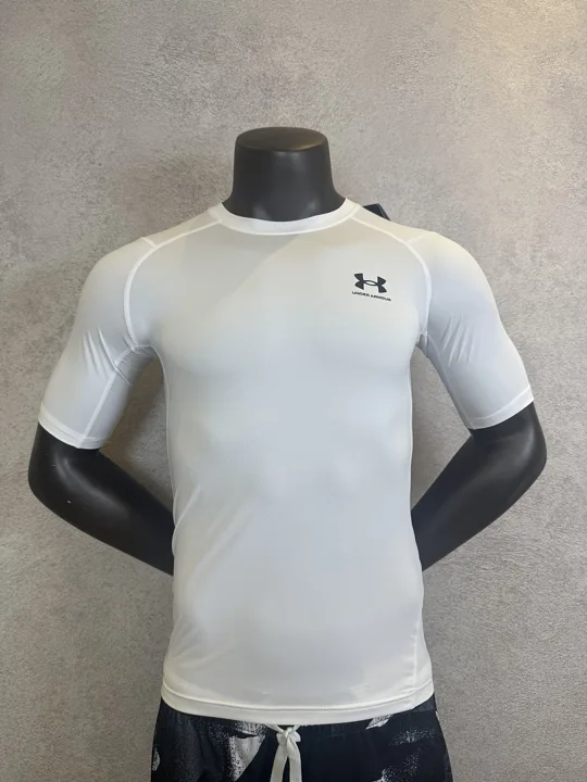 White Short Sleeve Compression Shirt · Style 203