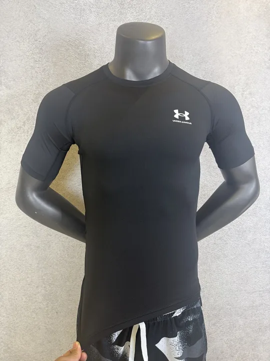 View 4 of Black Short Sleeve Compression Shirt · Style 203