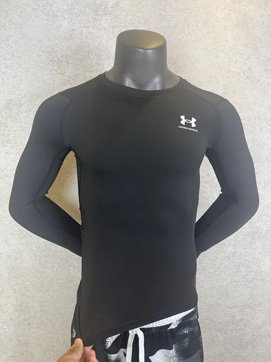 View 3 of Black Long Sleeve Compression Shirt · Style 301-2