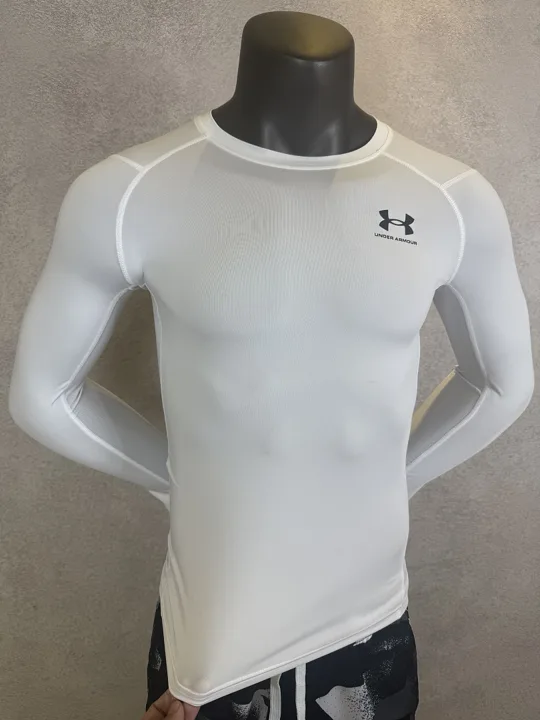 View 4 of White Long Sleeve Compression Shirt · Style 301-2