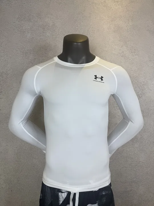 White Long Sleeve Compression Shirt · Style 301-2