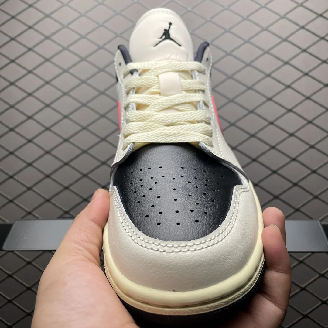 Air Jordan 1 Low | Pale Ivory / Black / Muslin / Racer Pink | DC0774-107