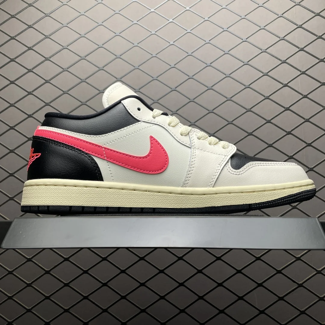 Air Jordan 1 Low | Pale Ivory / Black / Muslin / Racer Pink | DC0774-107