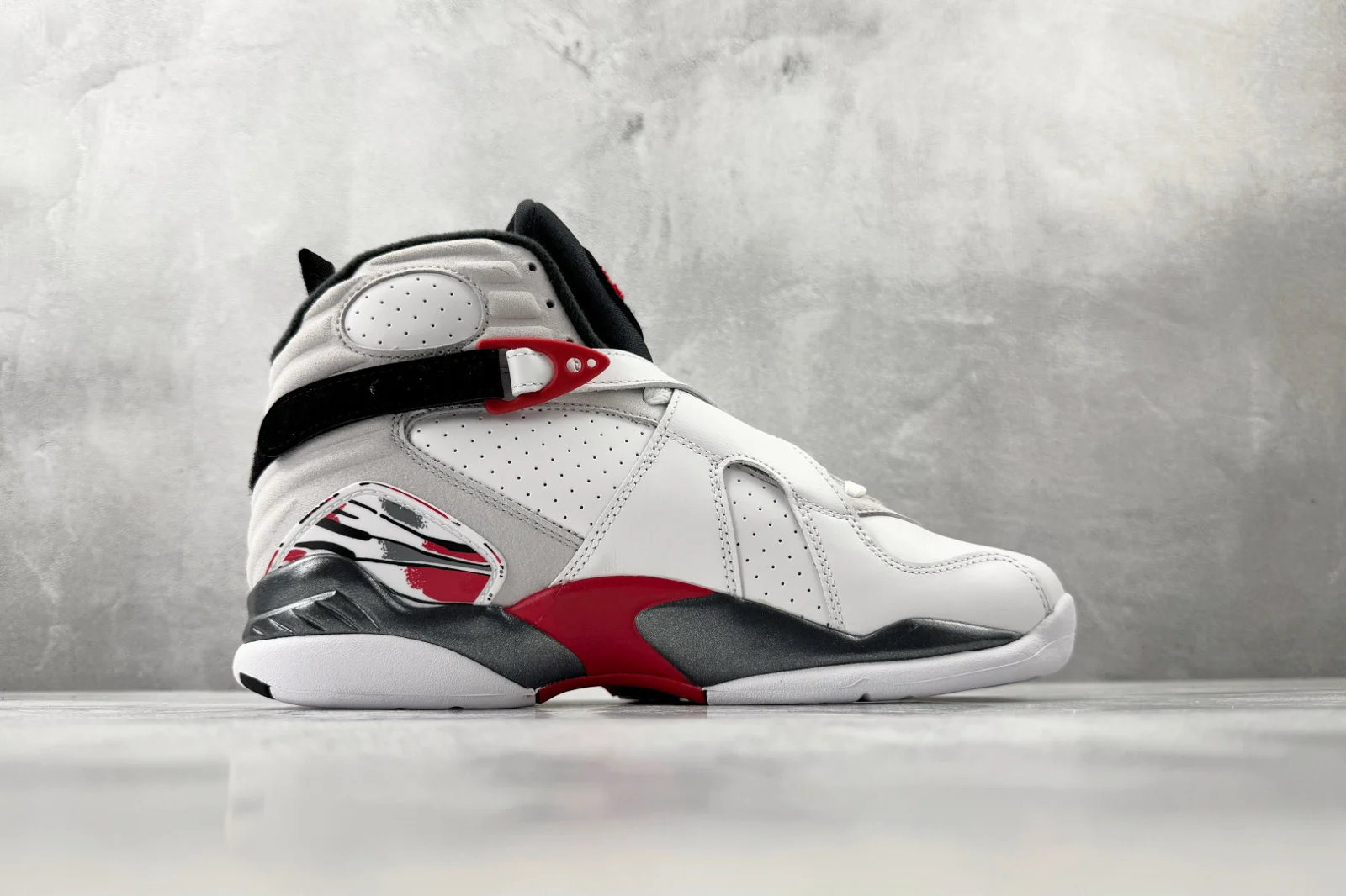 Air Jordan 8 High | White and True Red | 305381-100