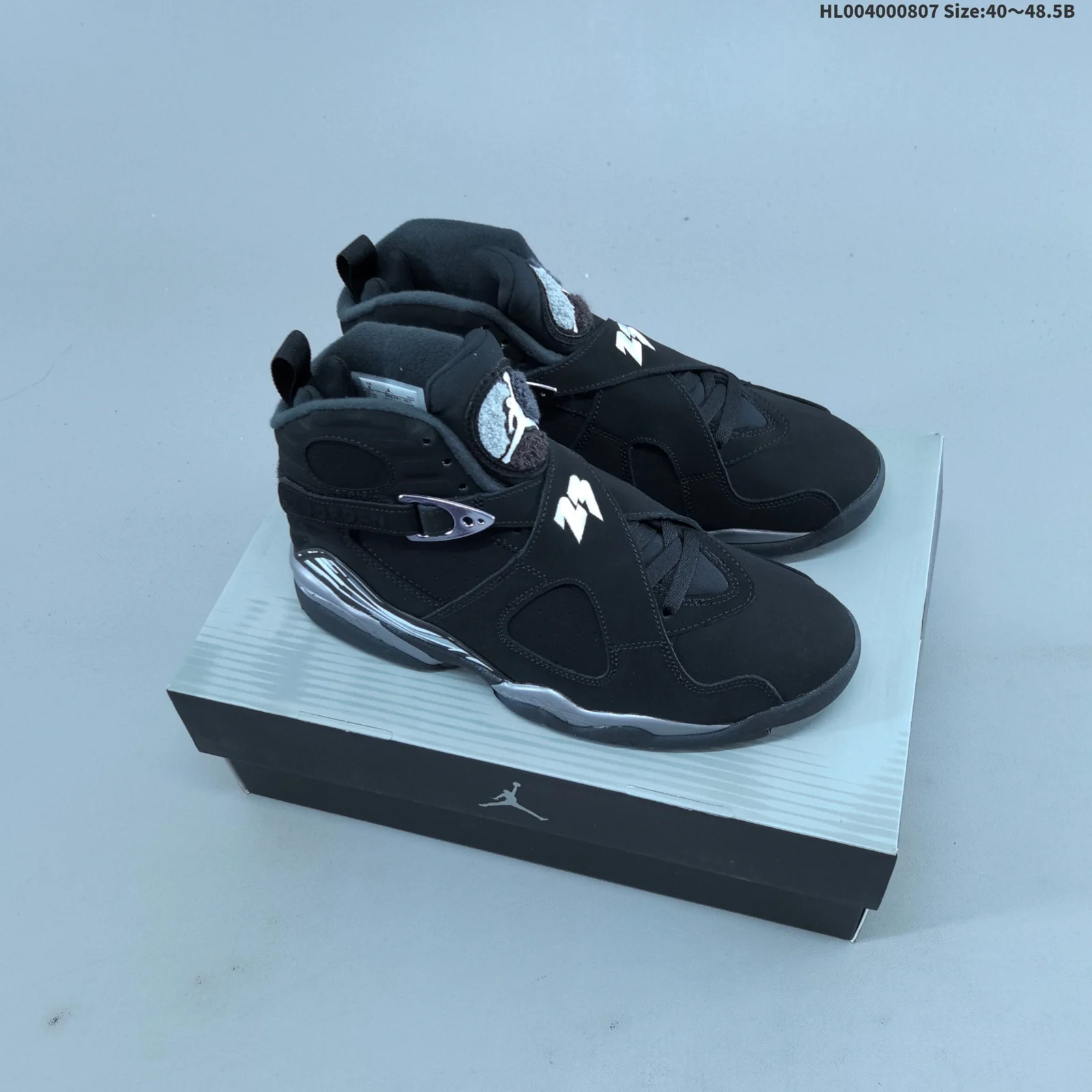 Air Jordan 8 High | Chrome Black and Light Graphite | 305381-007