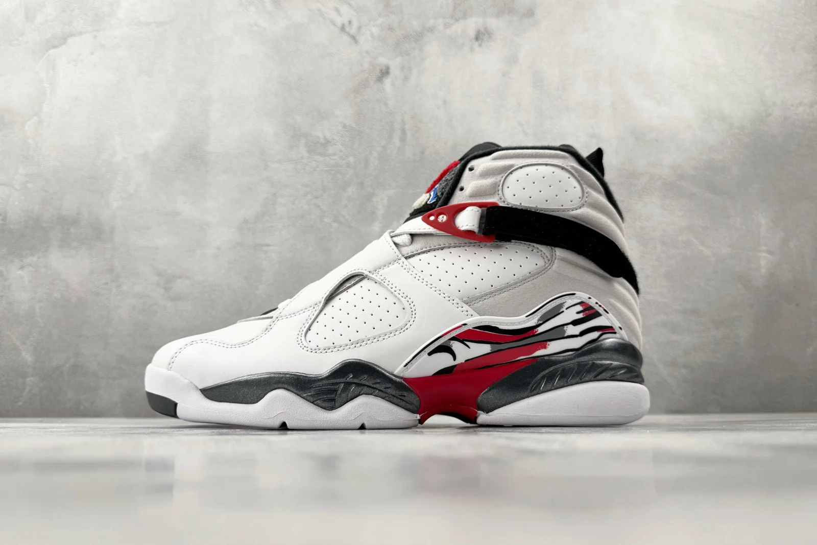 Air Jordan 8 High | White and True Red | 305381-100