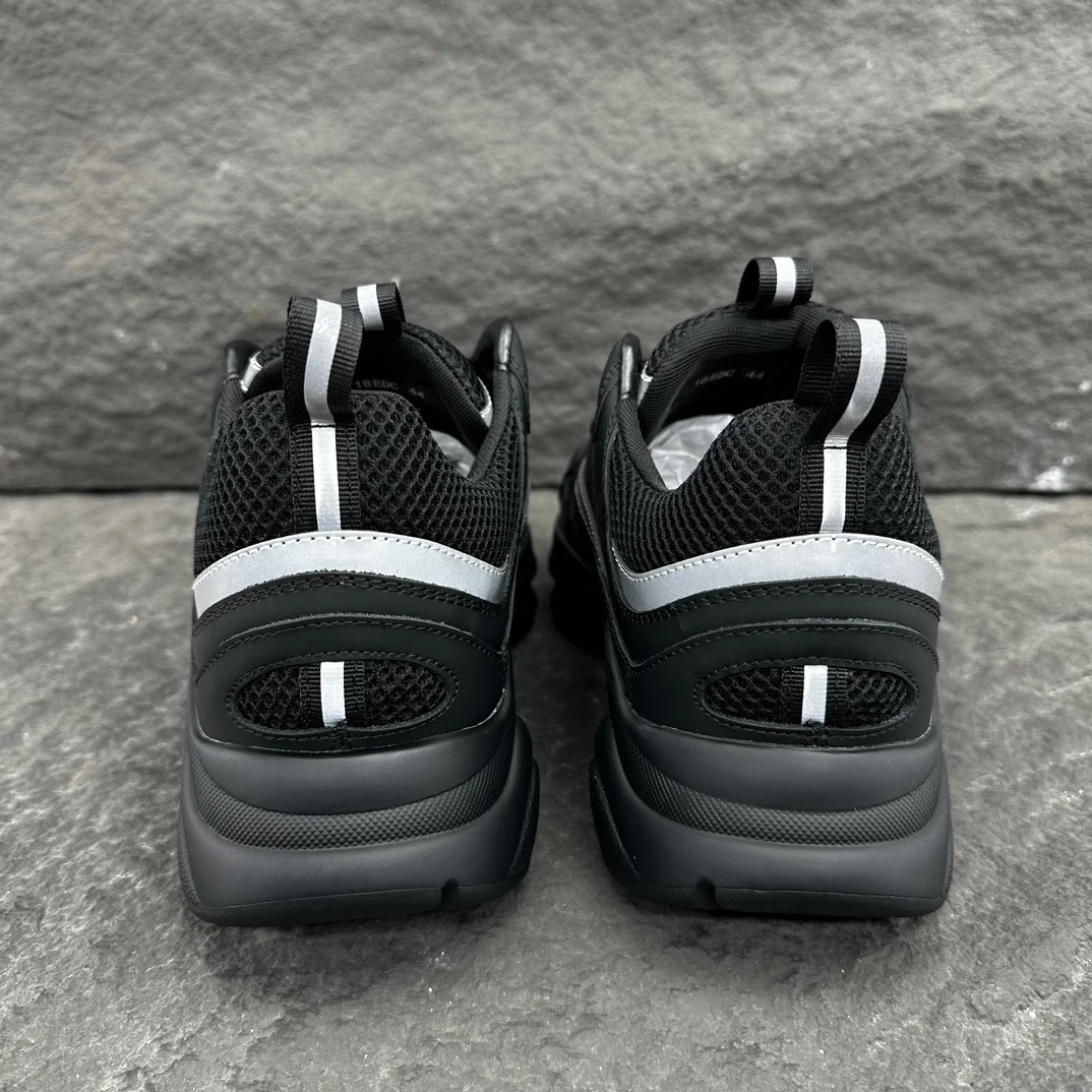 Dior B22 Sneaker | Black Mesh and Dark Grey Technical Fabric