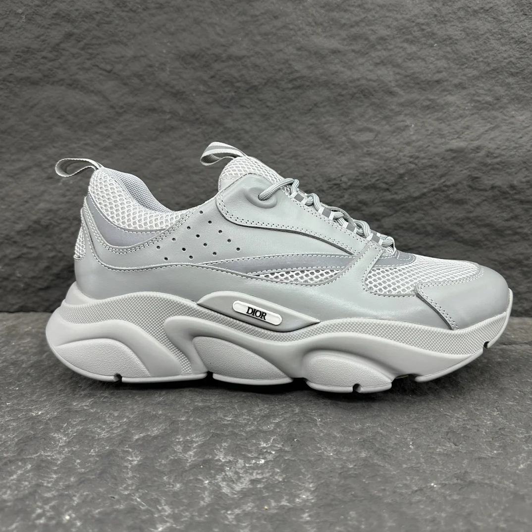 Dior B22 Sneaker | Grey Mesh and Silver Technical Fabric