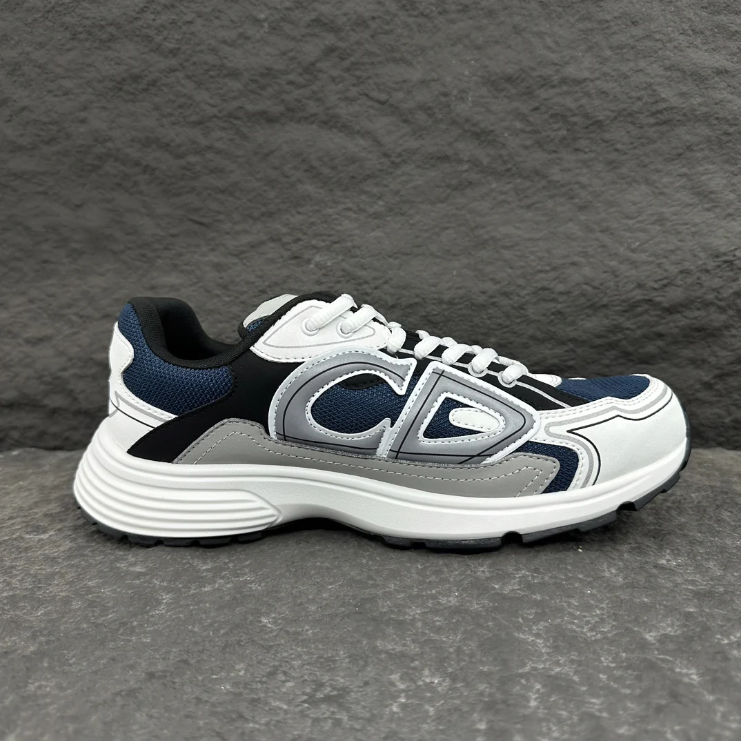 Dior B30 Countdown Sneaker | Blue Mesh with Grey, White and Black
