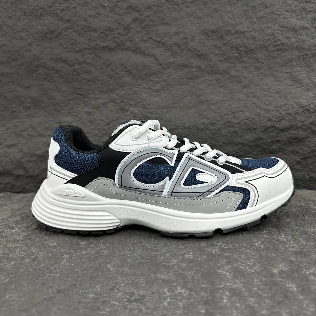 Dior B30 Countdown Sneaker | Blue Mesh with Grey, White and Black