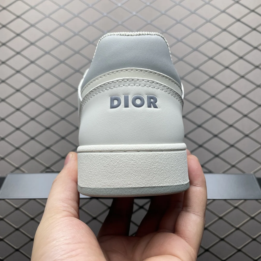 Dior B27 Uptown Low-Top Sneaker | White Calfskin with White Oblique