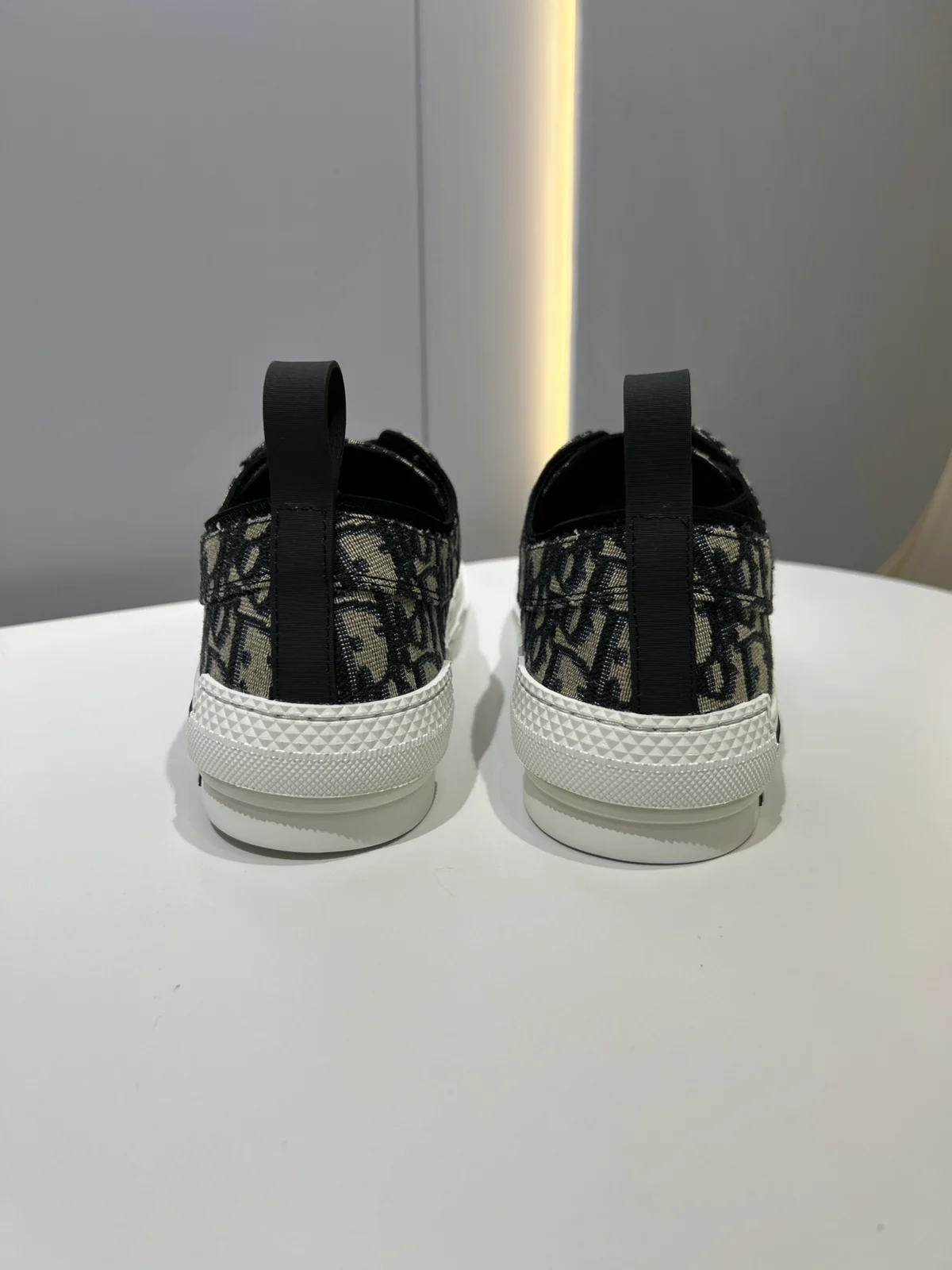 Dior B23 League High-Top and Low-Top Sneakers | Low · Beige and Black Oblique Jacquard