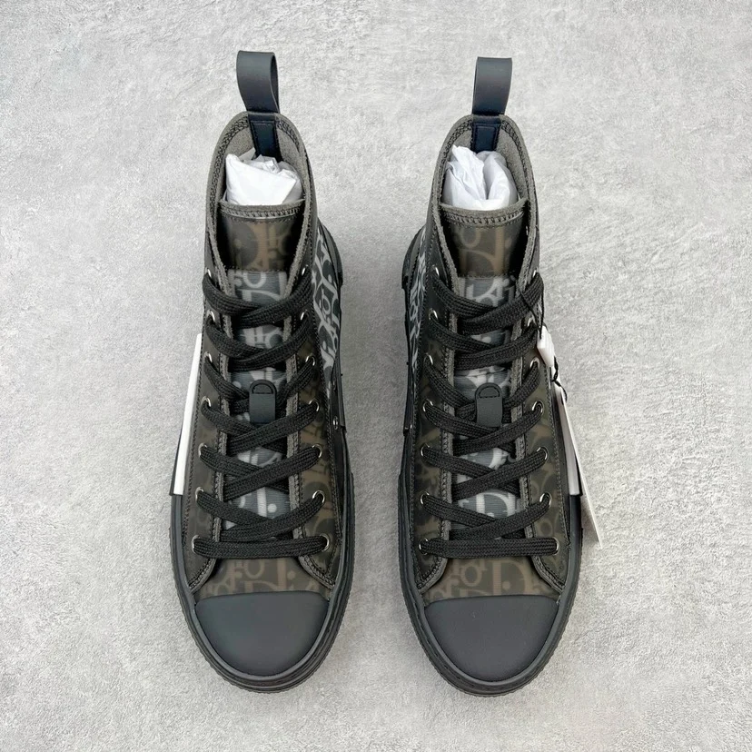 Dior B23 League High-Top and Low-Top Sneakers | High · Black Oblique Jacquard