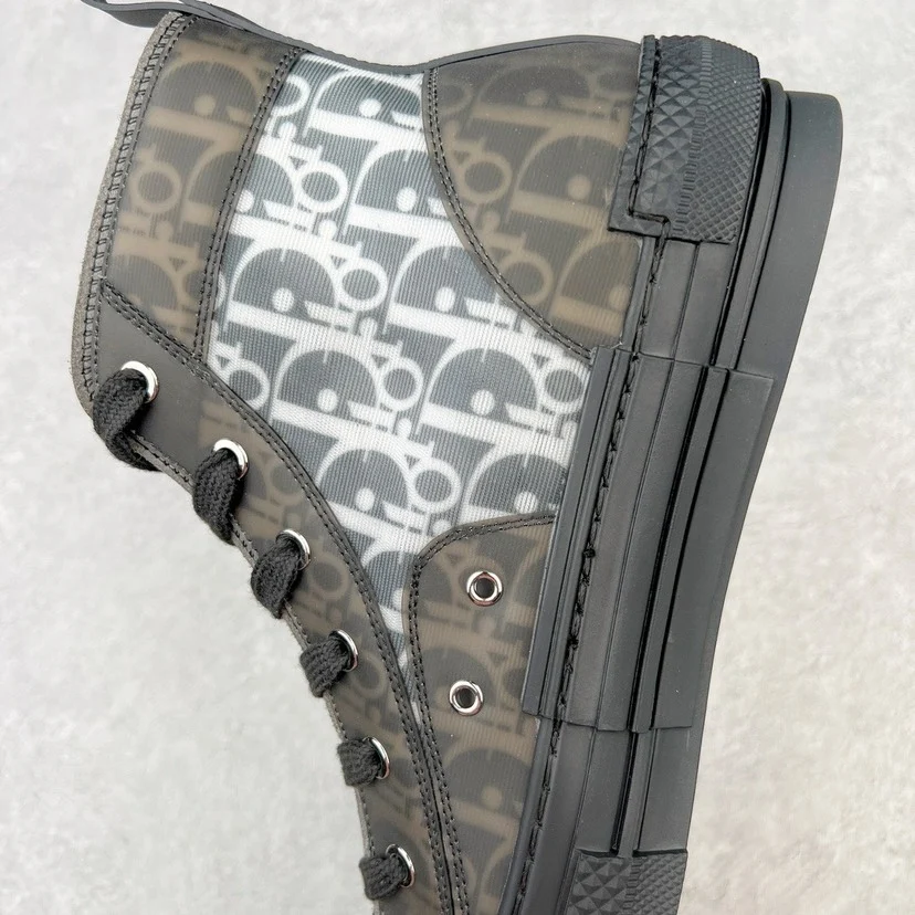 Dior B23 League High-Top and Low-Top Sneakers | High · Black Oblique Jacquard