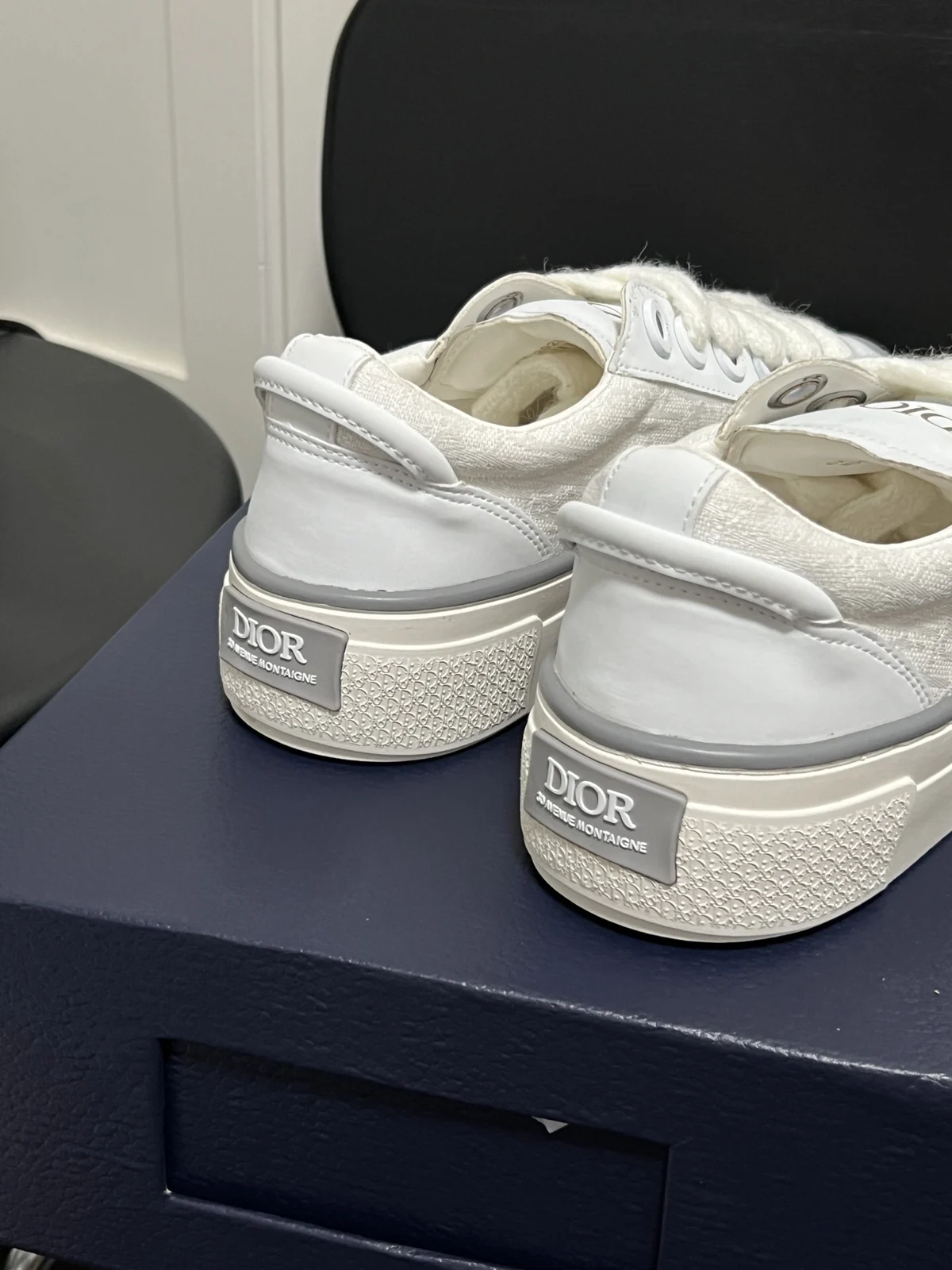 Dior B33 Spin Low-Top Sneaker | White Calfskin and Oblique
