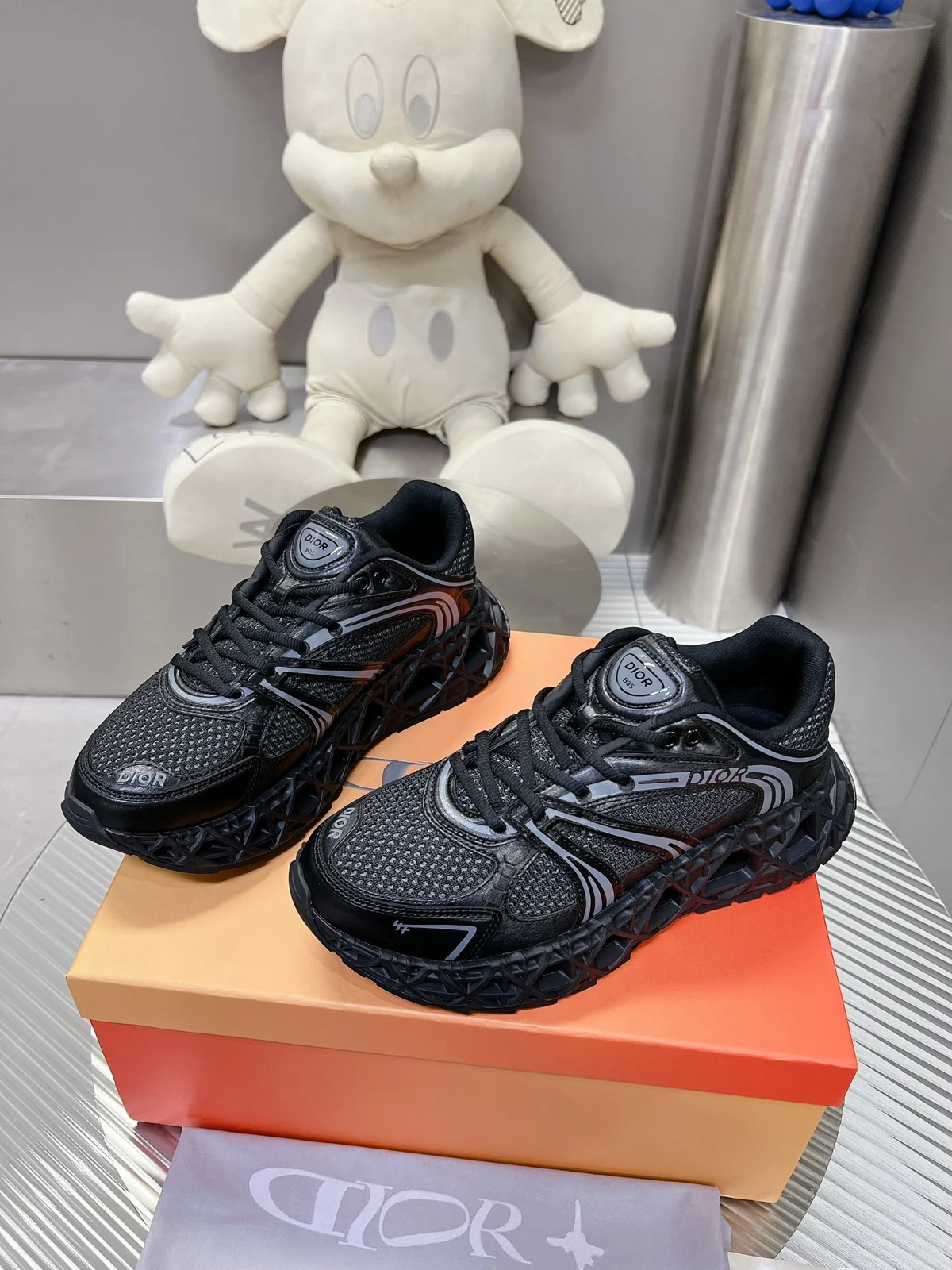 Dior B35 NXXT Sneaker | Black Technical Fabric and Mesh