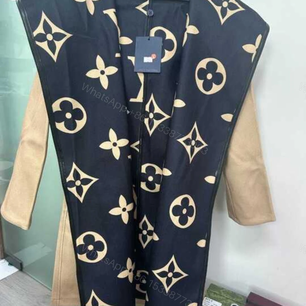 View 6 of Louis Vuitton Hooded Coat Double Faced Silk Wool Brown 1AAGAV