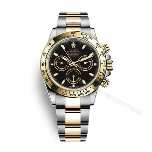 Daytona 116520 Gold Steel Black Super Clone — view 1