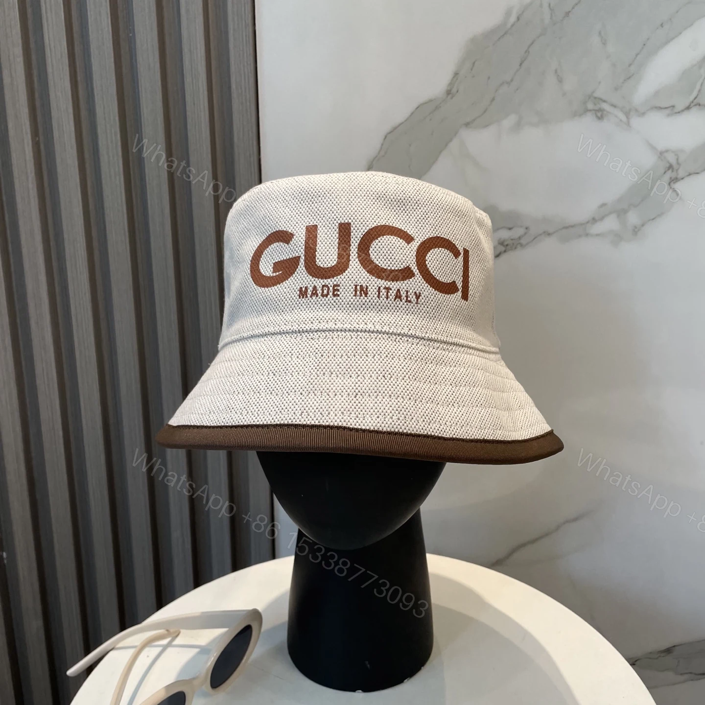Gucci高仿漁夫帽 男女款米白LOGO設計 夏日輕質感風格推薦 — view 1
