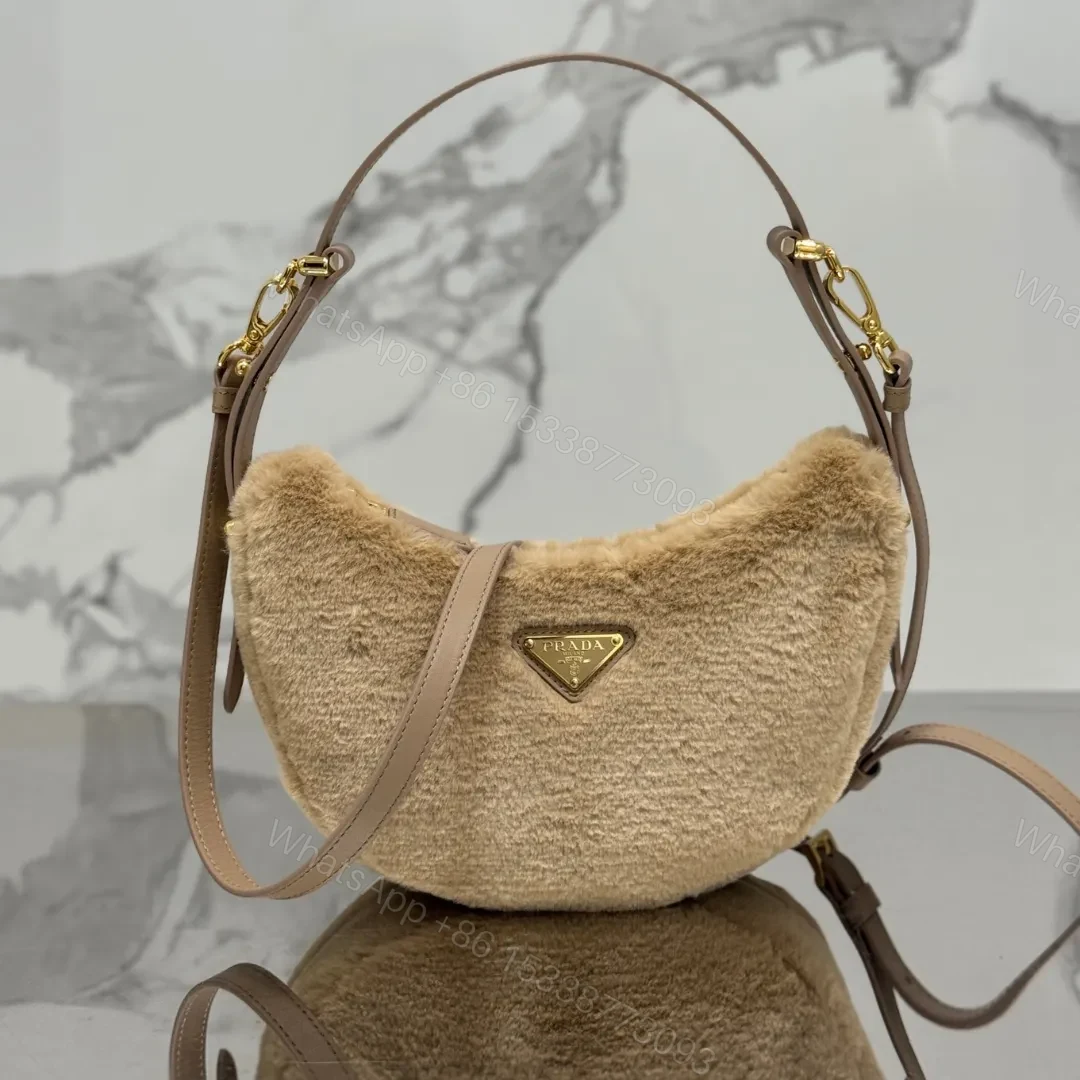Prada Leather And Shearling Arquã ̈ Handbag — view 1