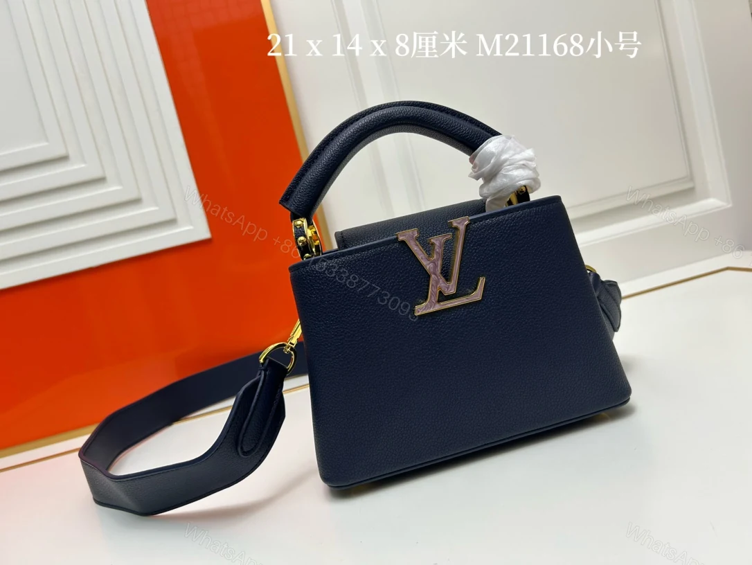 LV 一比一 M21168 小號深藍手提包 21cm典雅百搭輕奢款 — view 1