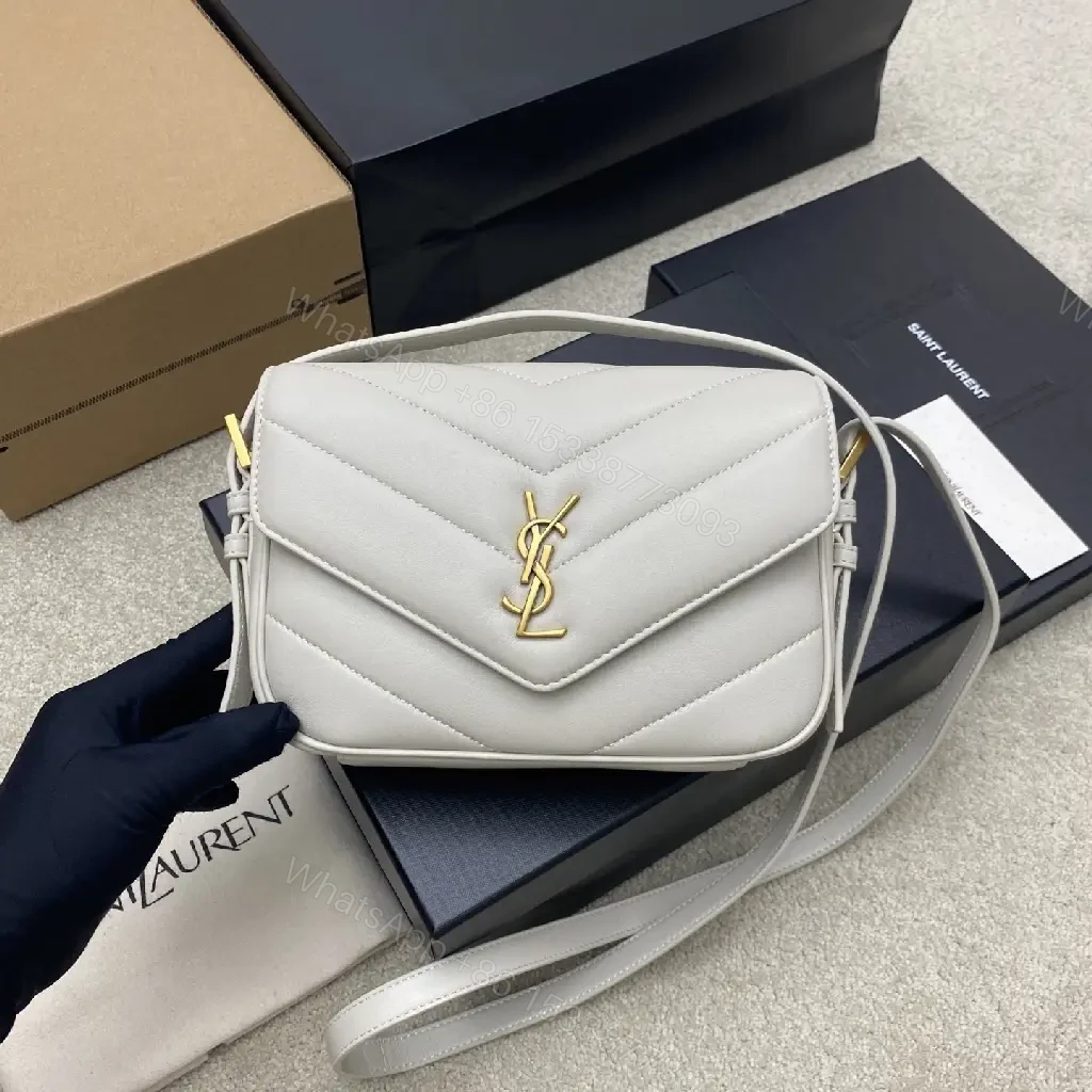 View 5 of Gold-tone YSL Crossbody: Compact Luxury Bag, Everyday Chic