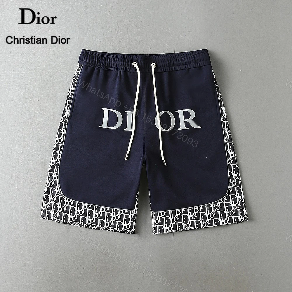 DIOR高仿Oblique拼接運動短褲男士寬鬆五分褲 — view 1