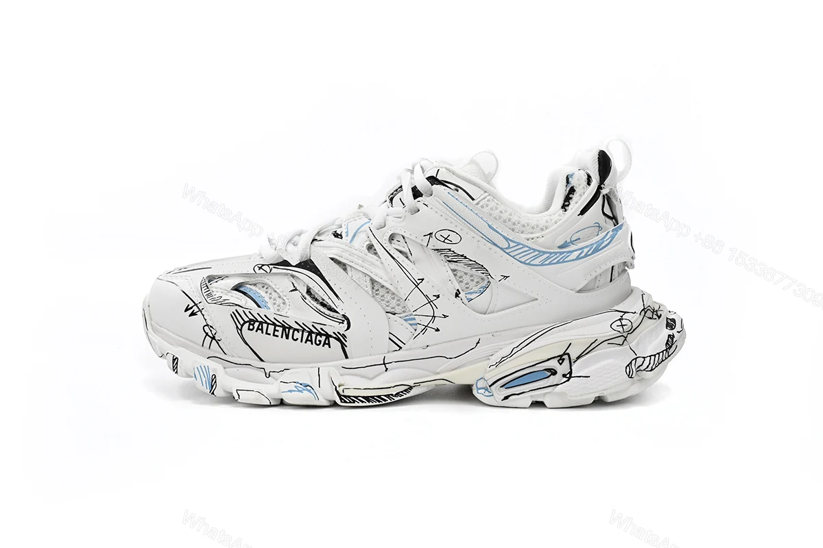 View 10 of Balenciaga Track. Black Graffiti Art 542436 W3SRA 9014