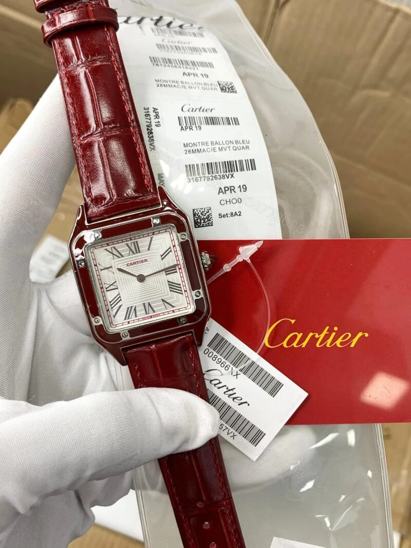 Cartier Santos Dumont Laquer White 36mm Quartz — view 1