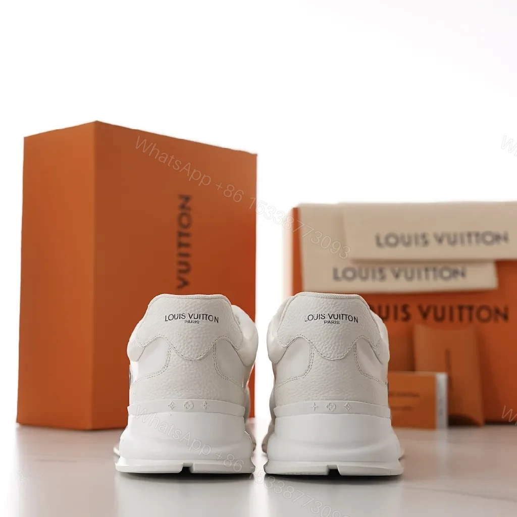 View 9 of White Leather High-Top Sneaker with Designer Embroidery