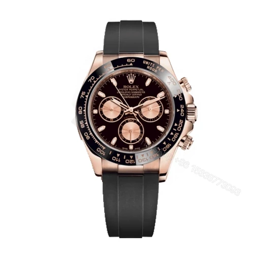 Rolex Daytona 116515LN Super Clone: 40mm Everose Gold Black Dial — view 1