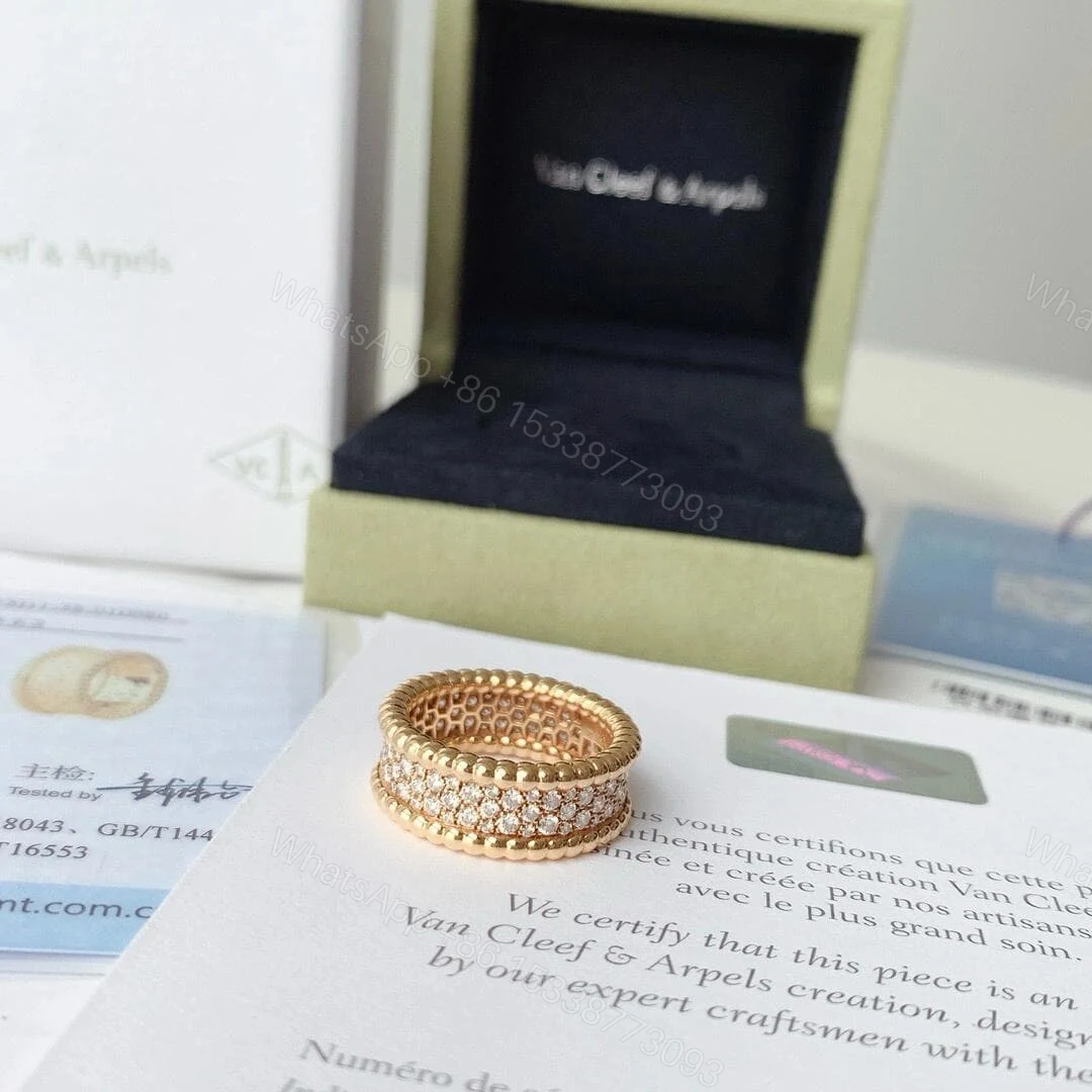 Van Cleef & Arpels Perlee Diamond Ring VCARN9Q000 — view 1