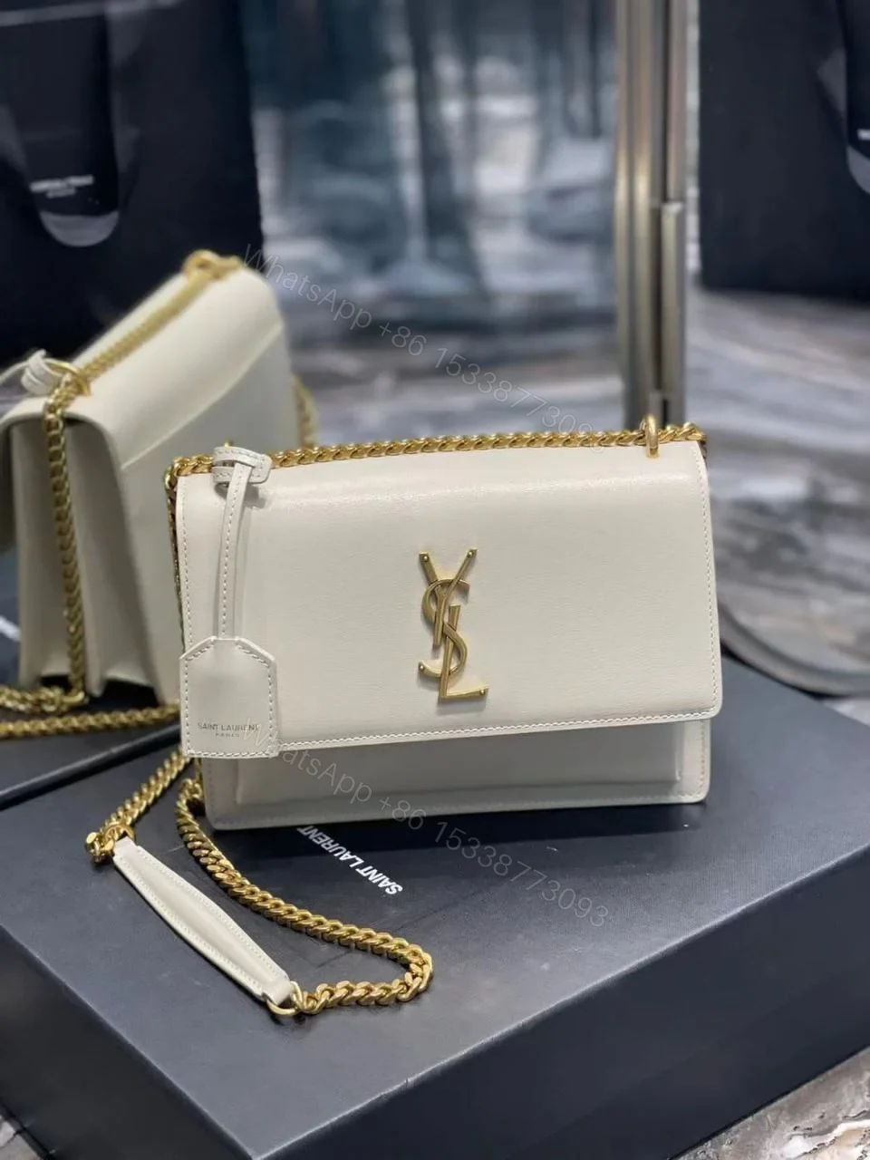 Prada Saffiano Lux Leather Crossbody Bag — view 1