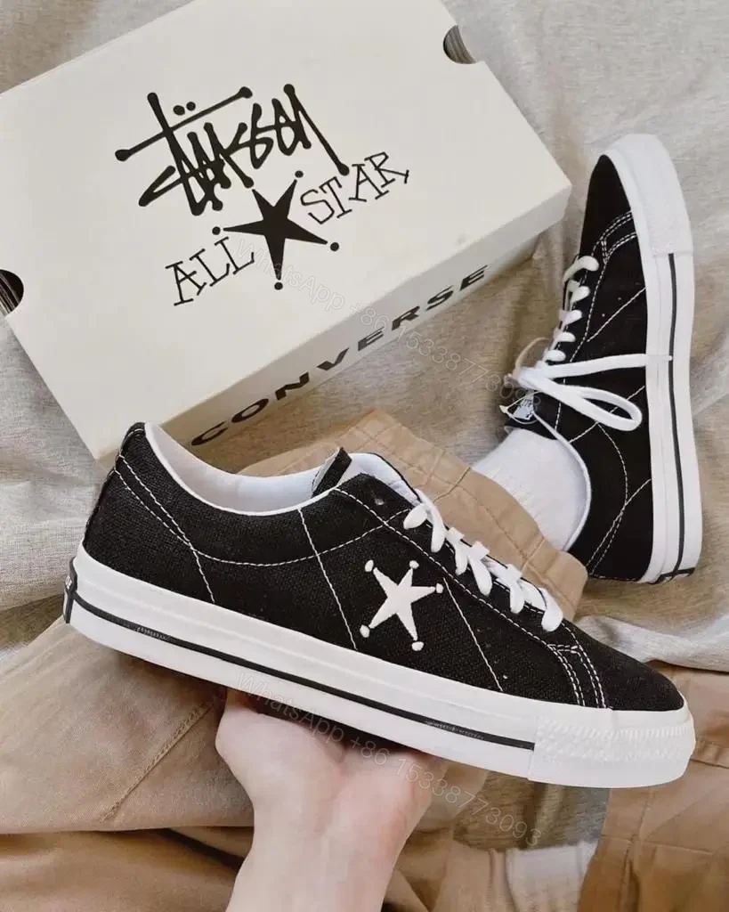 CONVERSE CHUCK ONE STRA OX STUSSY BLACK — view 1