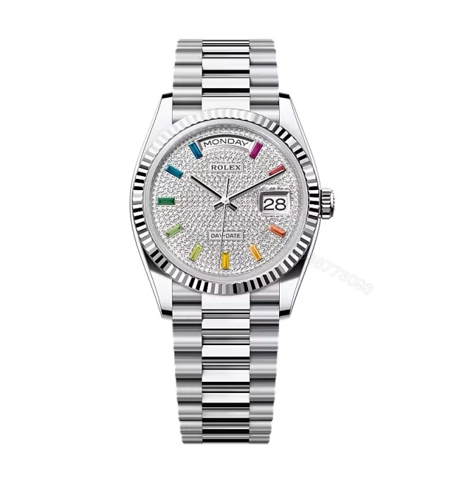 Superclone Rolex Day-Date Diamond-Paved Dial 128236-0003 36 mm — view 1