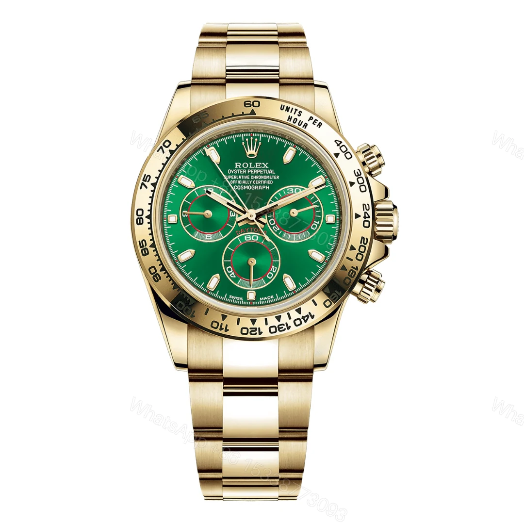 Rolex Daytona Cosmograph Gold Green Dial Replica — view 1
