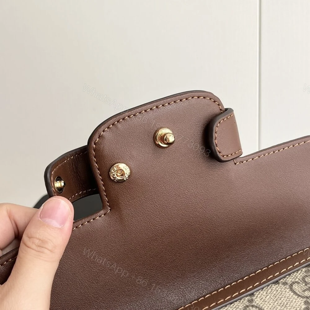 View 6 of Gucci Horsebit 1955 Small Top Handle Bag Beige And Brown 22Cm