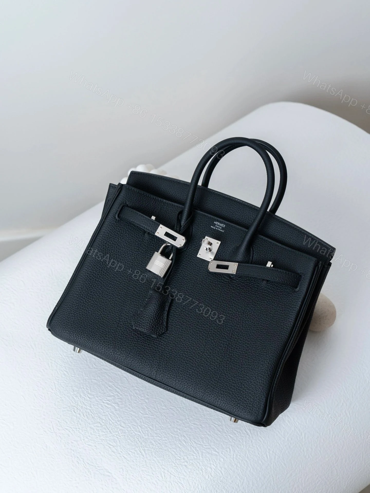 Hermes 高仿 女款 Birkin 手提包 黑色鱷魚紋 奢華質感款 — view 1